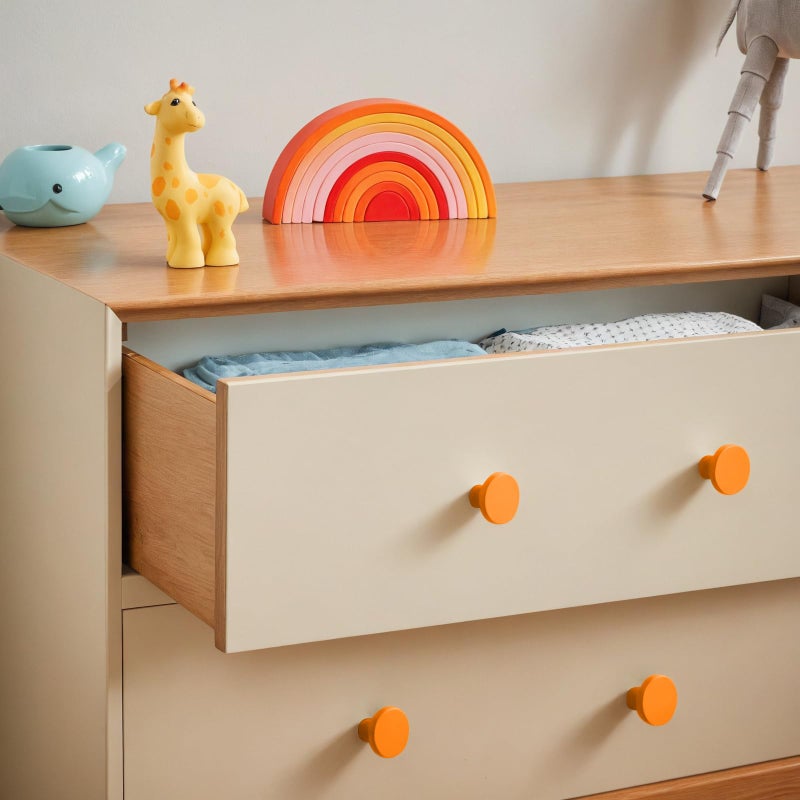 Ravinte 15 Pack Cabinet Knobs Orange Kitchen Cabinet Knobs Round Dresser Drawer Knobs Orange Drawer Pulls Closet Door Knobs 1-1/5 Inch - Image 4